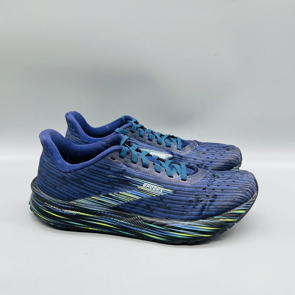 Brooks Shoes Womens 8 Blue Mesh Hyperion Tempo Boston Running Marathon Sneakers